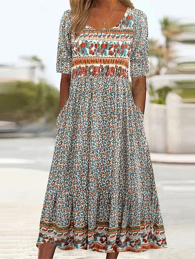 Women’s Dress | Boho Print Midi 0