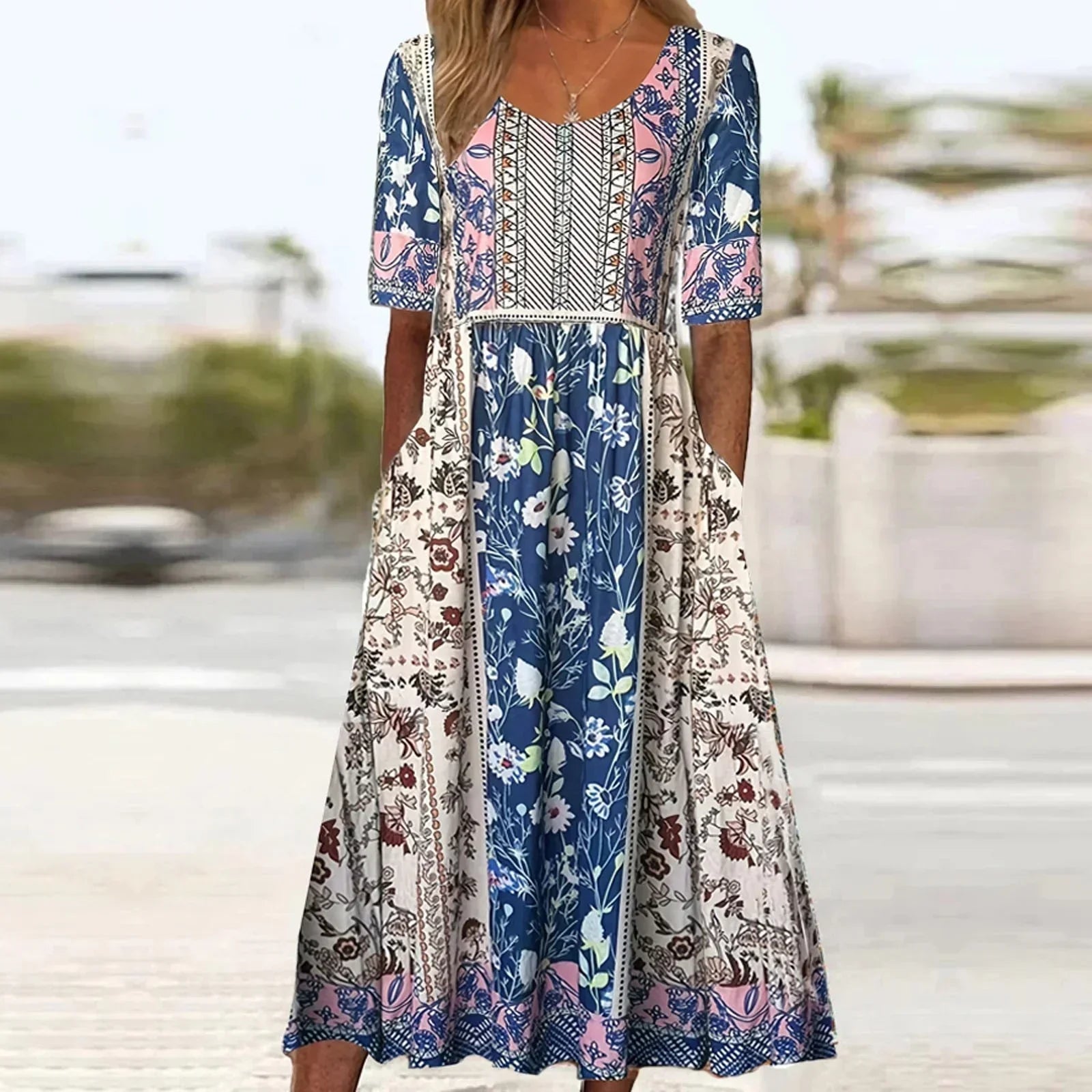 Women’s Dress | Boho Print Midi 2