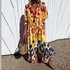 Women's Dress | Floral V-Neck Long Sleeve Maxi 1