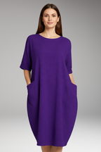 Women's Dress with Round Neckline and Short Sleeves 12