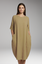 Women's Dress with Round Neckline and Short Sleeves 13
