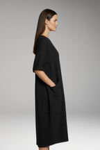 Women's Dress with Round Neckline and Short Sleeves 2