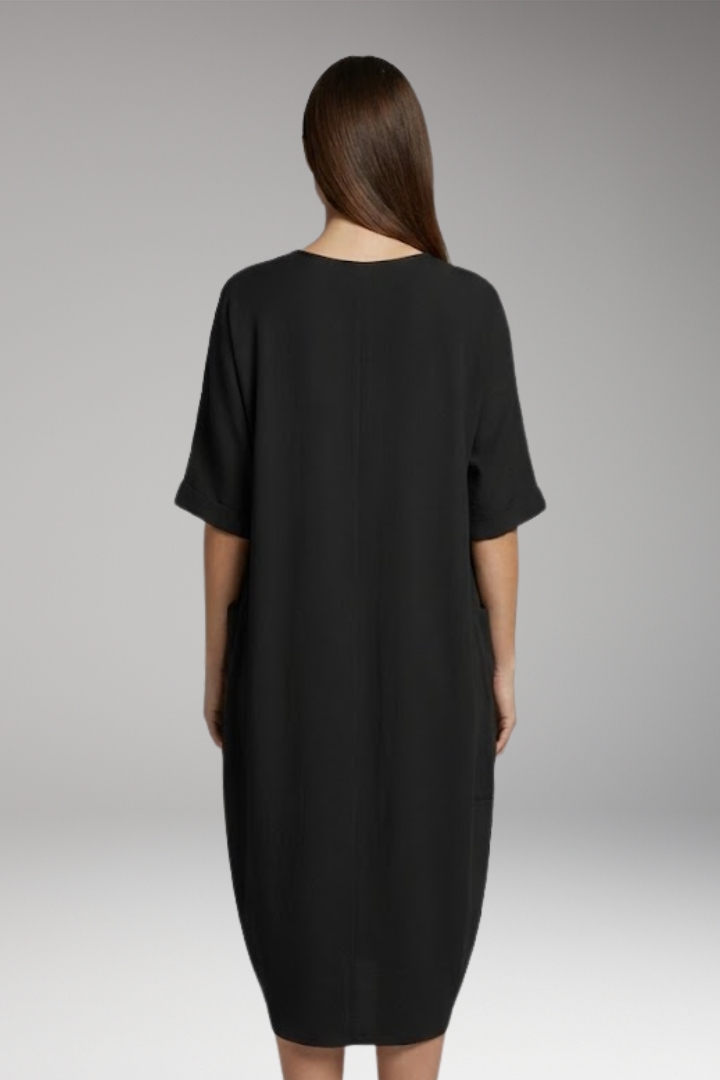 Women's Dress with Round Neckline and Short Sleeves 4