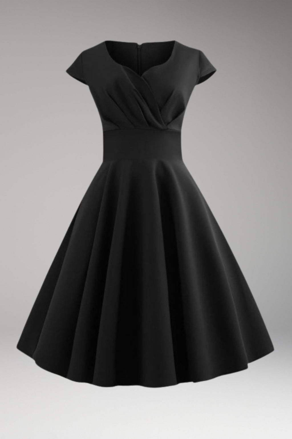 Women's Dress with Waist Cut and Flowing Hem 1