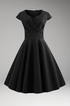Women's Dress with Waist Cut and Flowing Hem 1