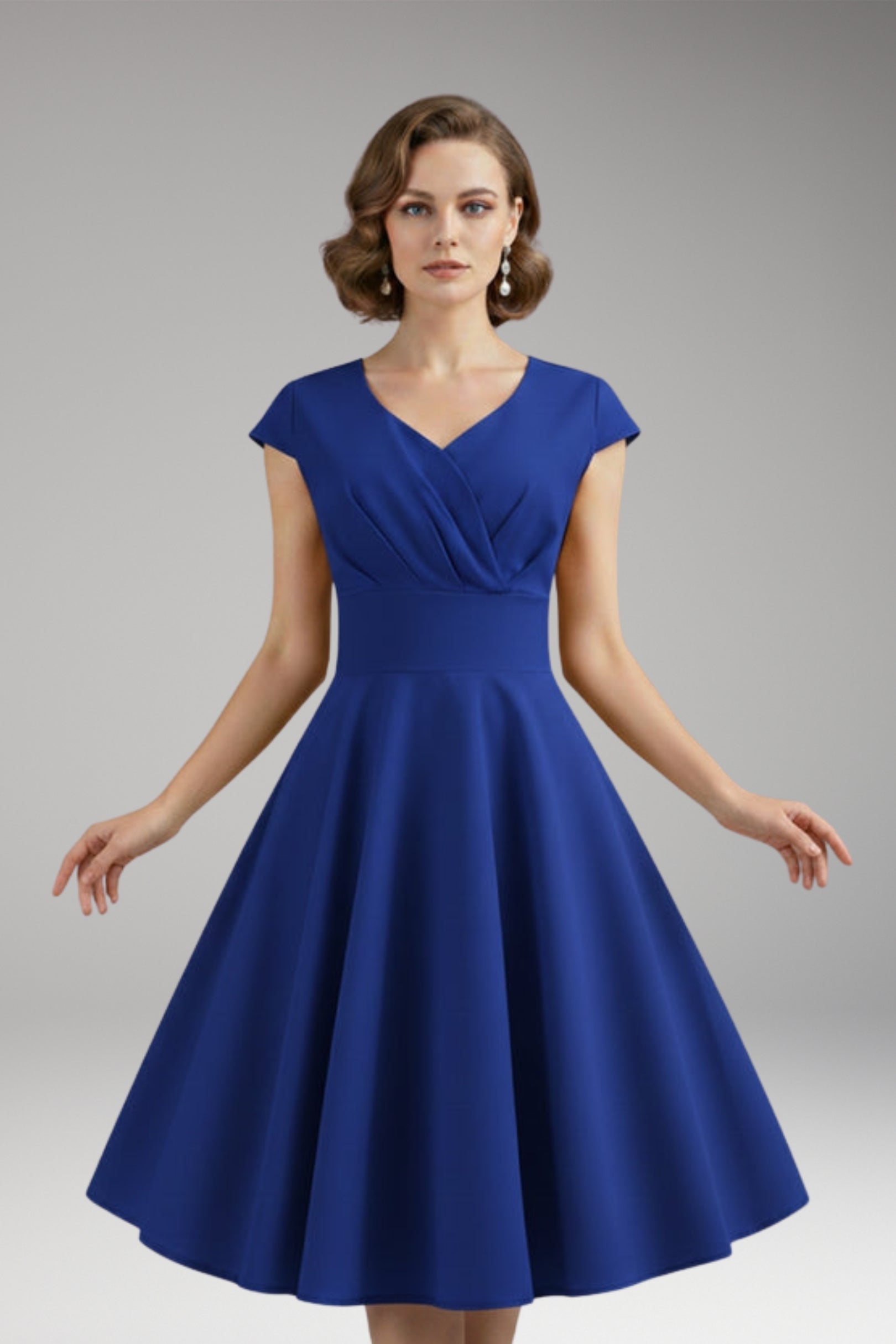 Women's Dress with Waist Cut and Flowing Hem 5
