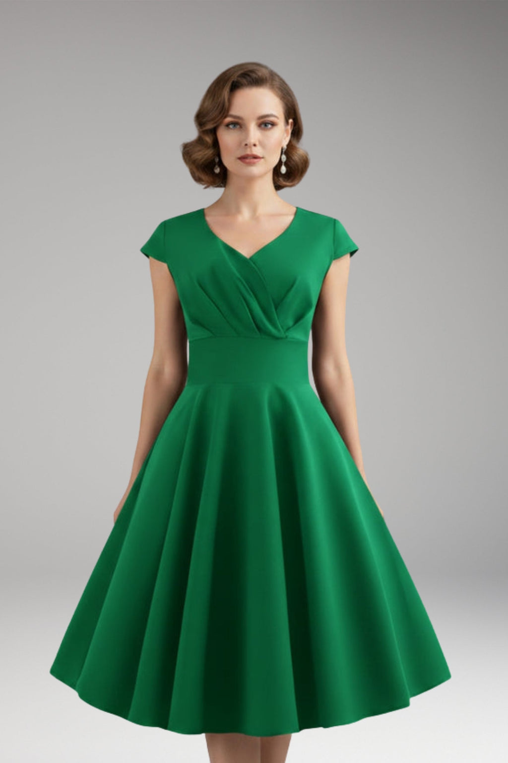 Women's Dress with Waist Cut and Flowing Hem 6