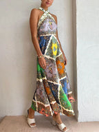 Women's Floral Maxi Dress | Sleeveless 0