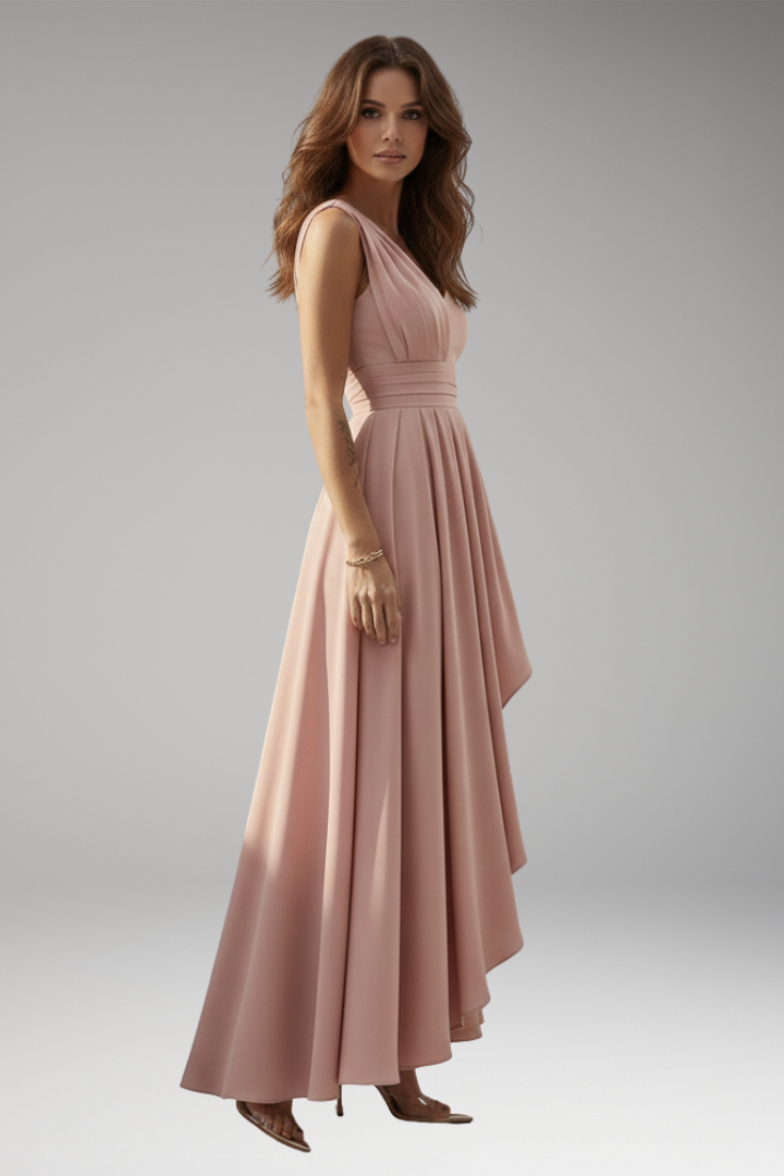 Women's High-Waisted Cocktail Dress with Structured Design 2