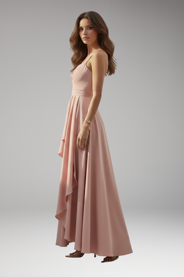 Women's High-Waisted Cocktail Dress with Structured Design 4