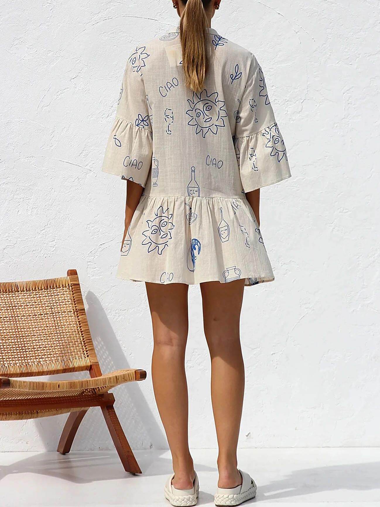 Women's Mini Sundress | Botanical Print 2