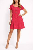 Women's Printed Short Sleeve Mini Dress 3