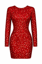 Women's Shimmering Long Sleeve Backless Mini Dress 3