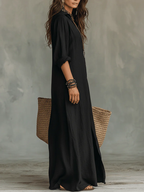 Women's Shirt Dress | Long Sleeve Button-Front 1