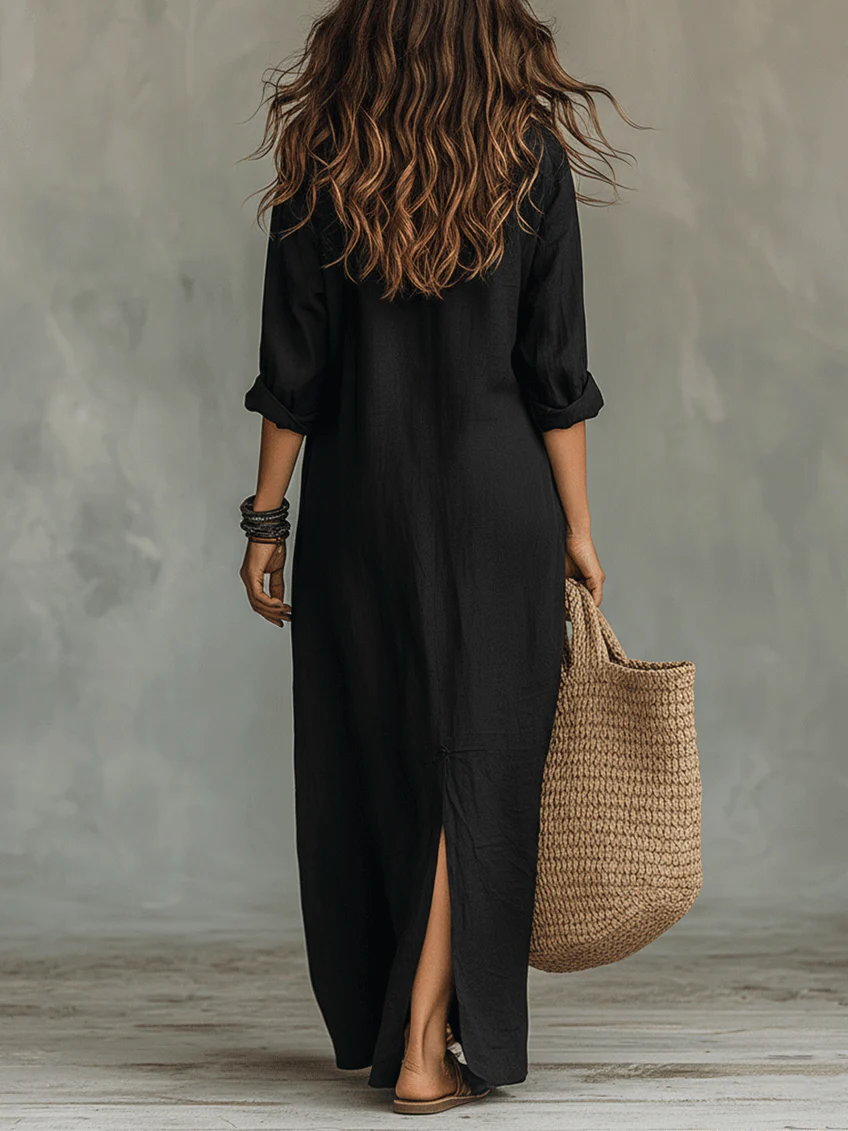 Women's Shirt Dress | Long Sleeve Button-Front 2