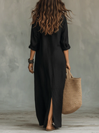 Women's Shirt Dress | Long Sleeve Button-Front 2