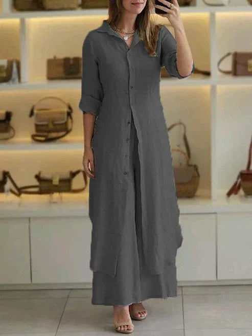 Women's Shirt Dress | Long Sleeve Button-Front 3
