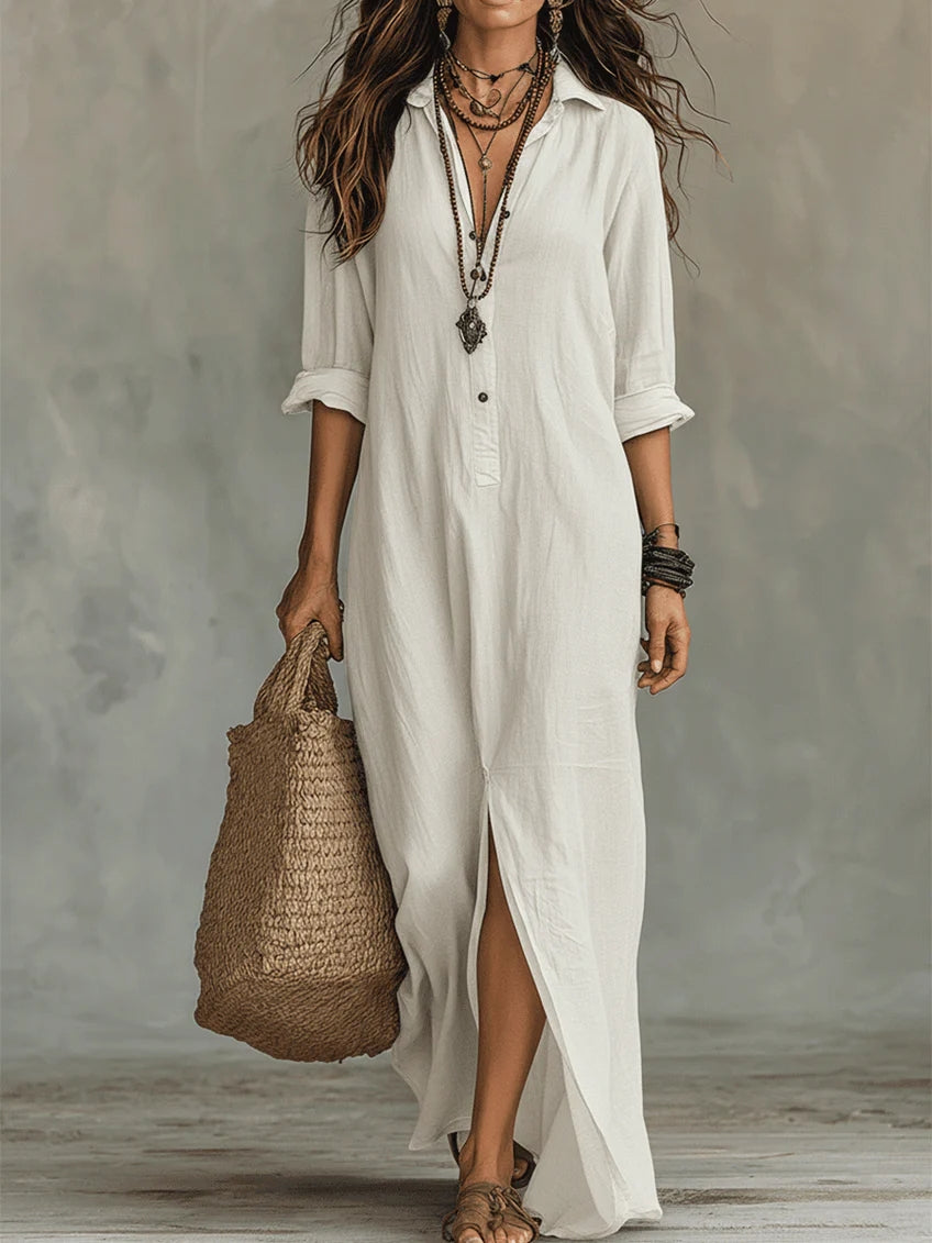 Women's Shirt Dress | Long Sleeve Button-Front 5