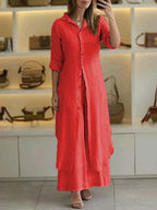 Women's Shirt Dress | Long Sleeve Button-Front 5