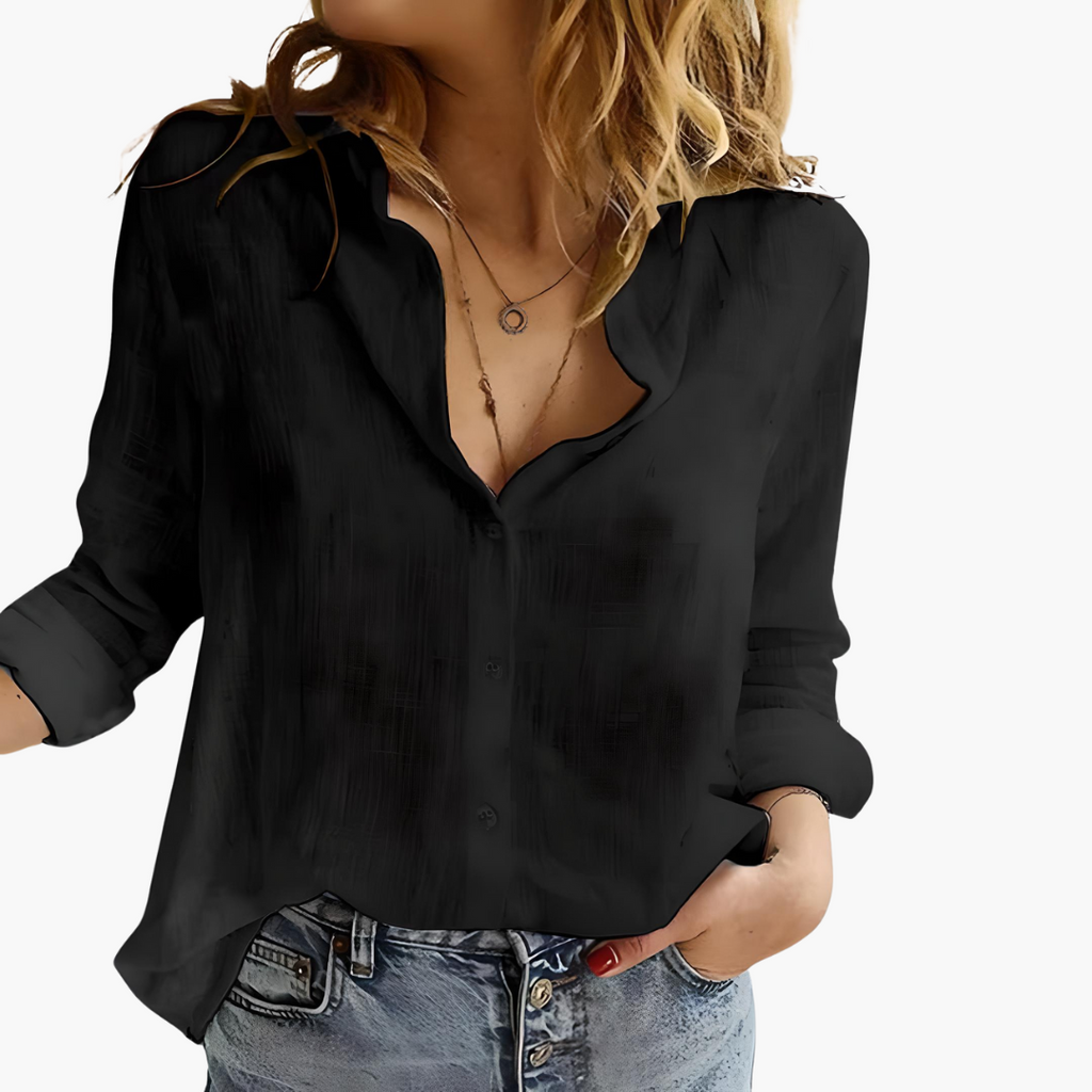 Women’s Shirt with Button Front and Collared Neck 7