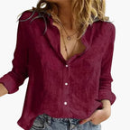 Women’s Shirt with Button Front and Collared Neck 8