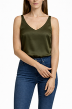 Women's Sleeveless Tank Blouse with V Neck 4