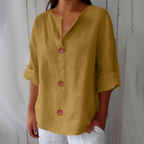Women's Summer Blouse with Loose Fit and Breathable Linen 6