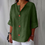 Women's Summer Blouse with Loose Fit and Breathable Linen 9