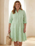 Women's Sundress | Tiered 3/4 Sleeve 1