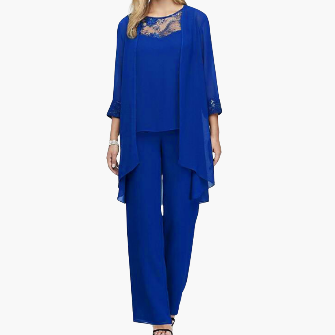 Women’s Three-Piece Suit with Tailored Jacket and Trousers 0