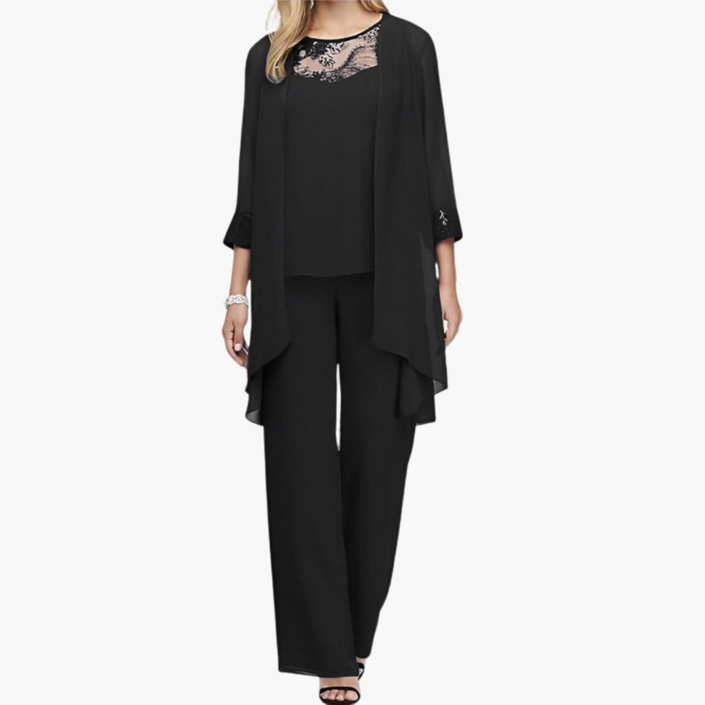 Women’s Three-Piece Suit with Tailored Jacket and Trousers 1