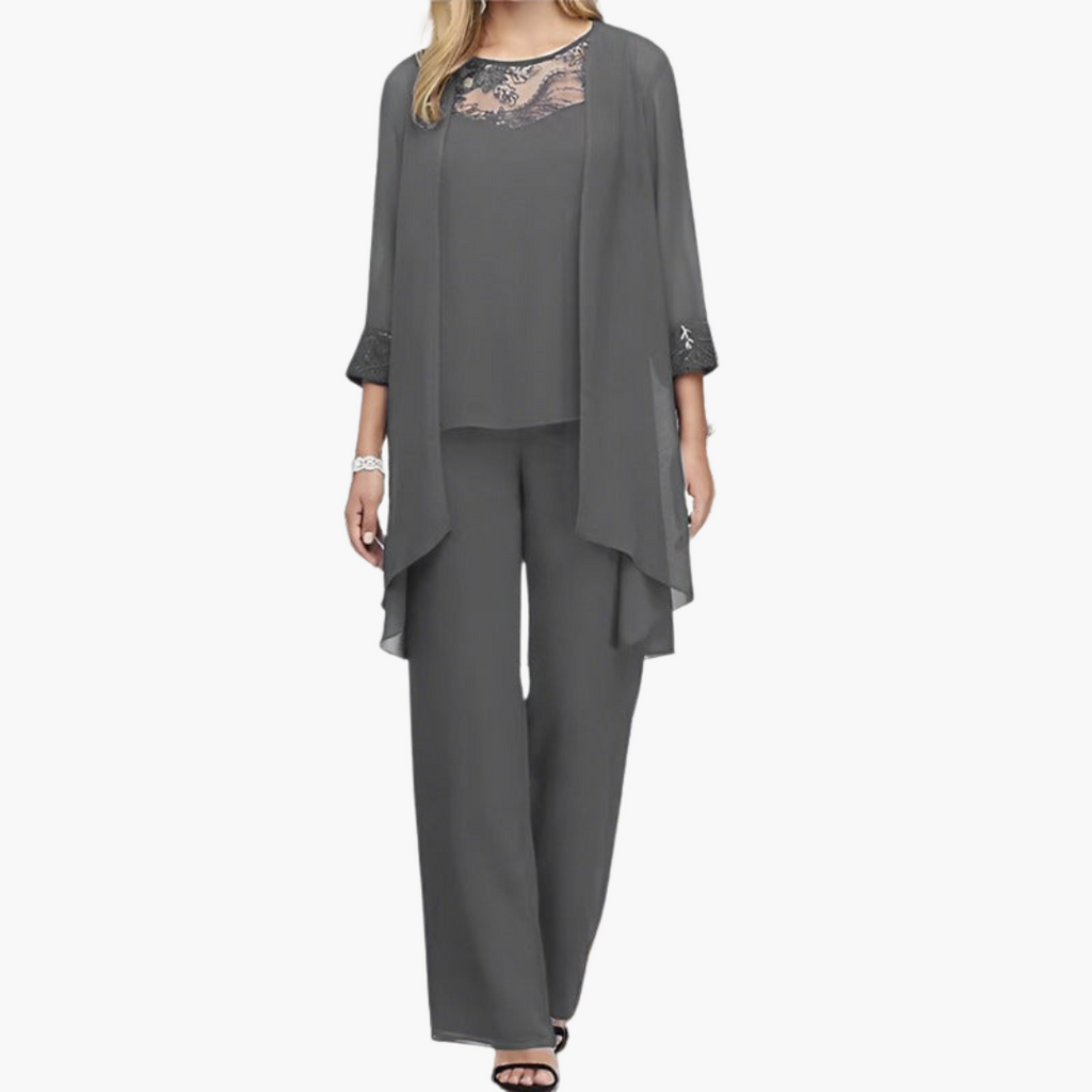 Women’s Three-Piece Suit with Tailored Jacket and Trousers 3