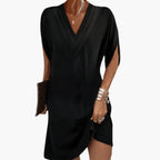 Women’s Tunic Dress with V-Neck and Side Slits 1