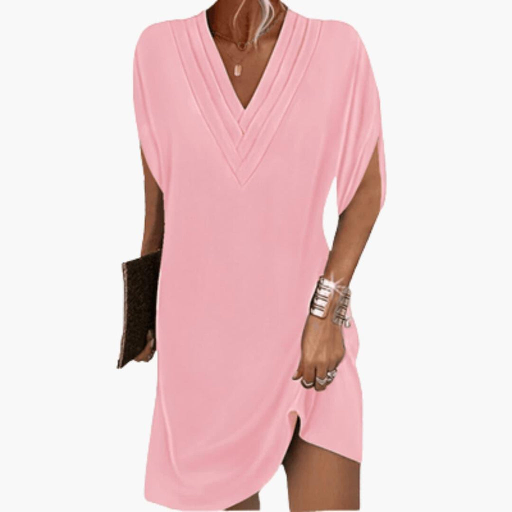 Women’s Tunic Dress with V-Neck and Side Slits 2