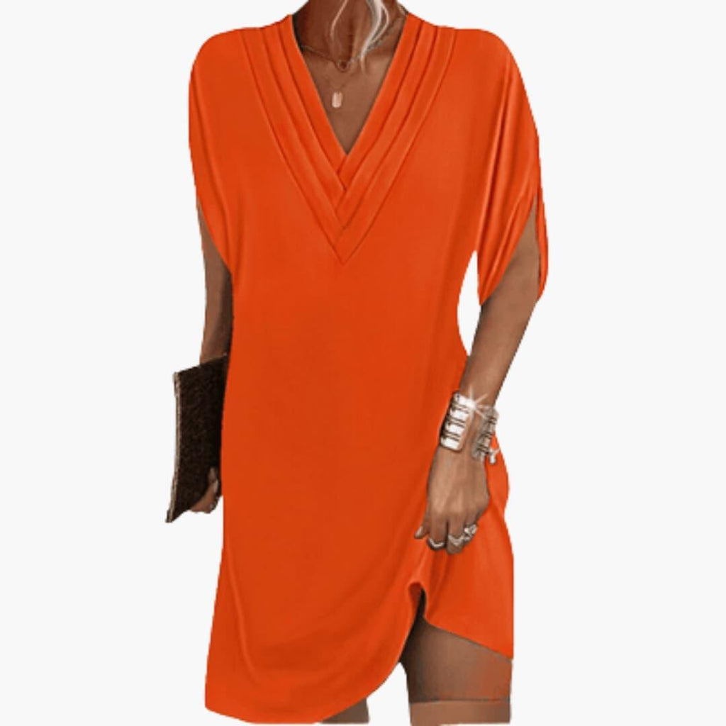 Women’s Tunic Dress with V-Neck and Side Slits 4