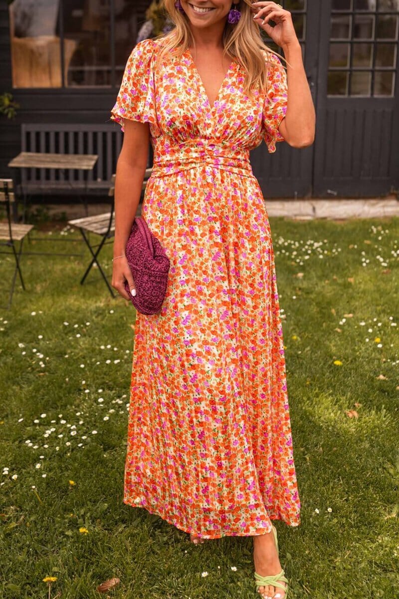 Women's Wedding Guest Maxi Dress | Casual Floral 0