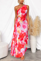 Women's Wedding Guest Maxi Dress | Pleated Floral 0