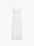 Women's Wedding Guest Midi Dress | A-Line Square Neck 2