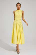Women's Wedding Guest Midi Dress | Sleeveless Lace 0