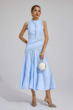 Women's Wedding Guest Midi Dress | Sleeveless Lace 6