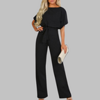 Women's Wide-Leg Jumpsuit | Belted Batwing Sleeve 1