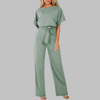 Women's Wide-Leg Jumpsuit | Belted Batwing Sleeve 6
