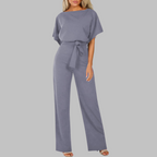 Women's Wide-Leg Jumpsuit | Belted Batwing Sleeve 9