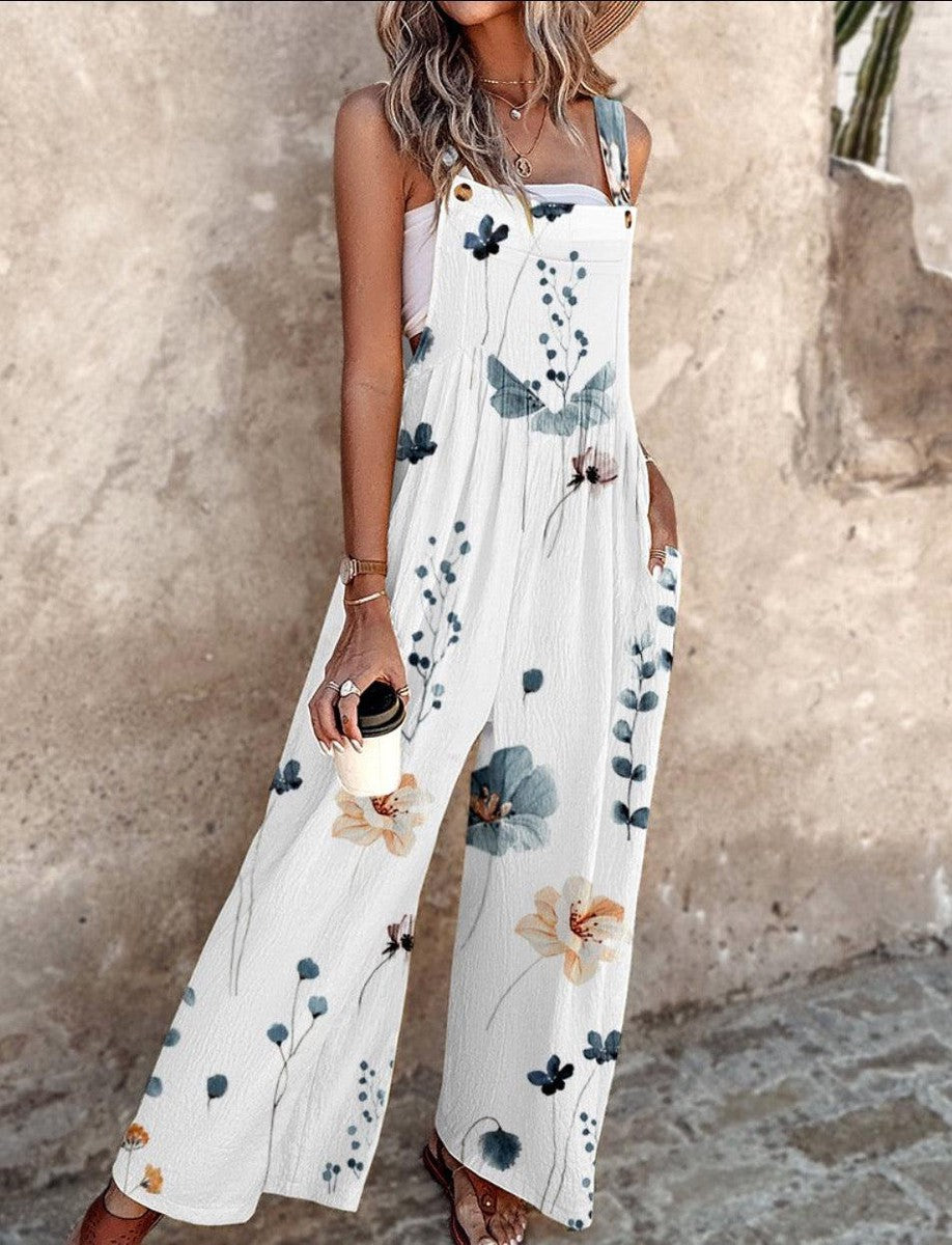 Women's Wide-Leg Jumpsuit | Sleeveless Floral 2