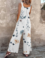Women's Wide-Leg Jumpsuit | Sleeveless Floral 3