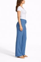 Women's Wide Leg Trousers with Drawstring Waist 2