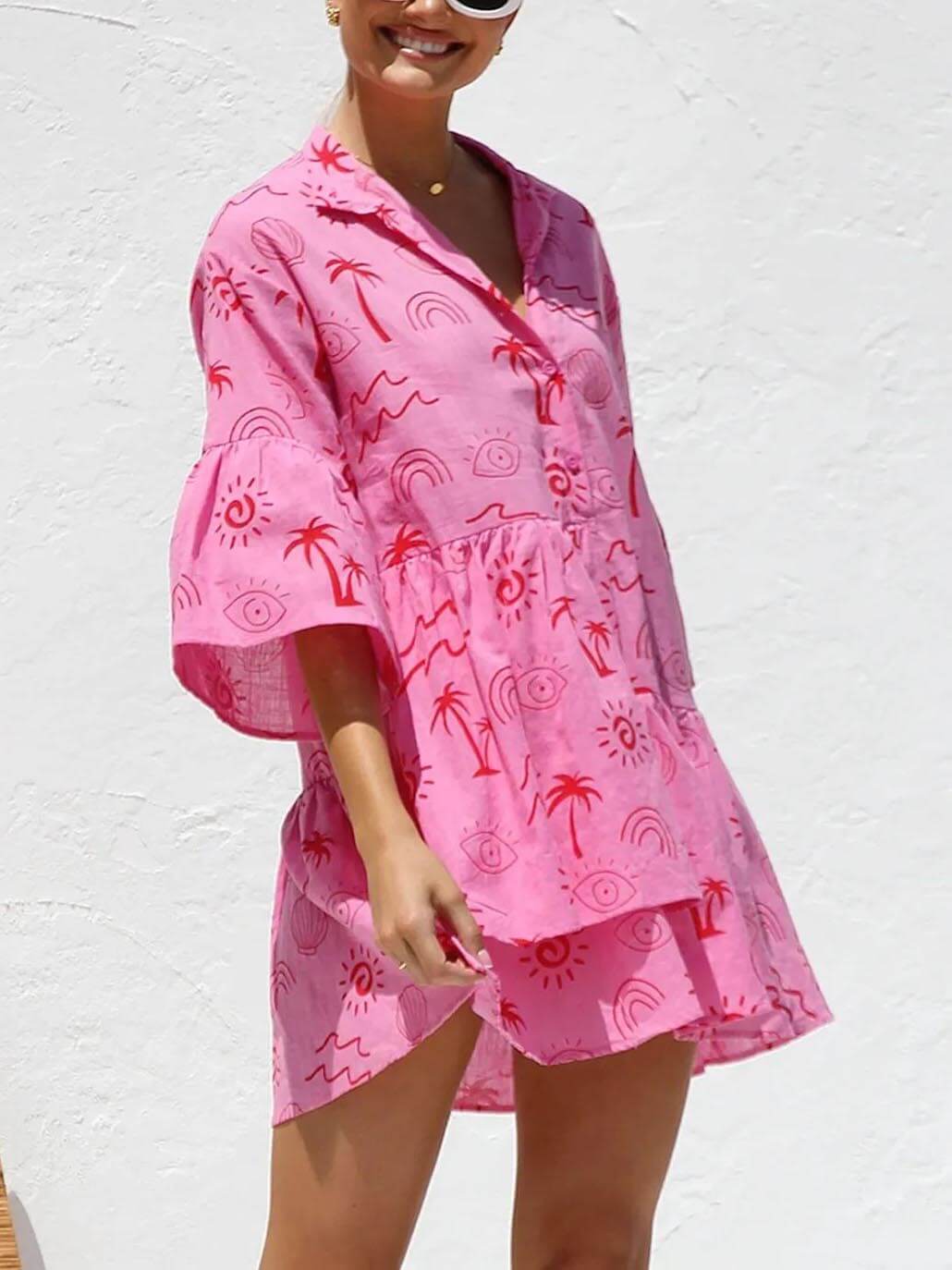 Women's Mini Sundress | Tiered & Novelty Print