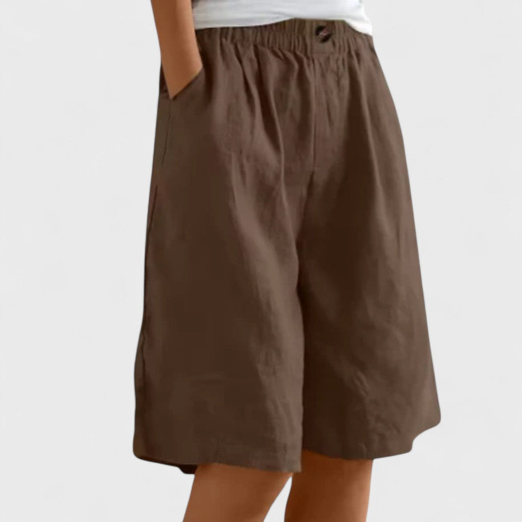 Women's Summer Shorts | Elastic Waist & Relaxed Wide Leg Fit