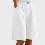 Women's Summer Shorts | Elastic Waist & Relaxed Wide Leg Fit