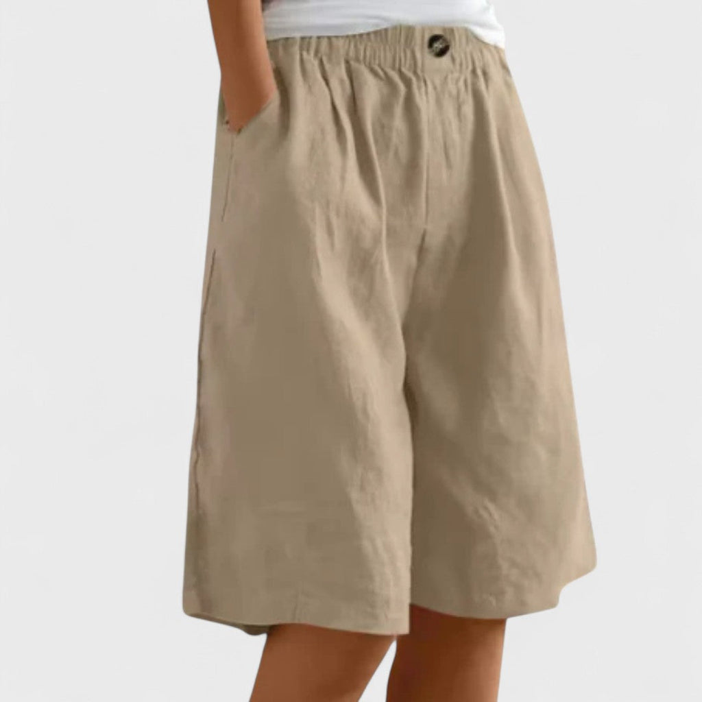 Women's Summer Shorts | Elastic Waist & Relaxed Wide Leg Fit